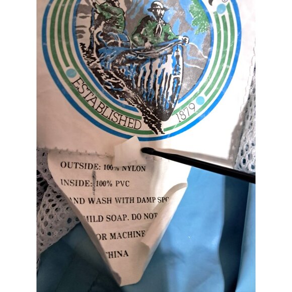 Vintage 90s Rainfair Jazzy Windbreaker Purple & Teal Hooded Jacket Size L Nylon - Picture 10 of 10